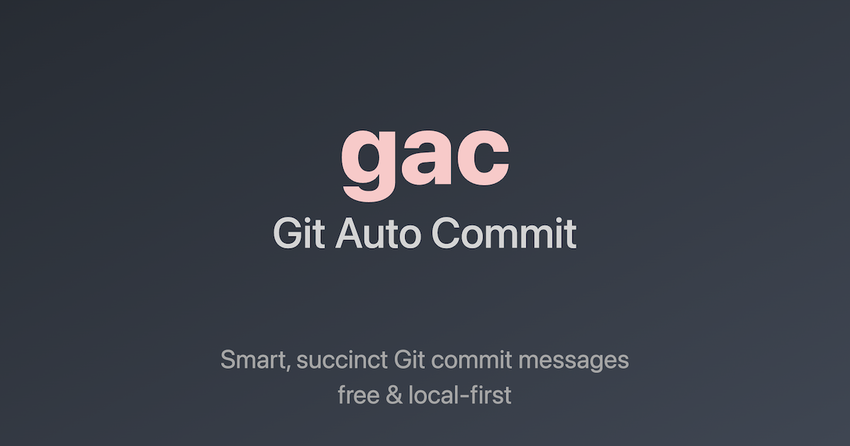 gac - Git Auto Commit